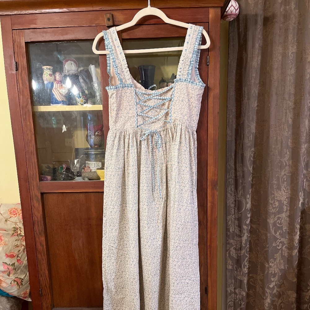 Christy Dawn Light Blue Floral Midi Dress - Picture 3 of 4